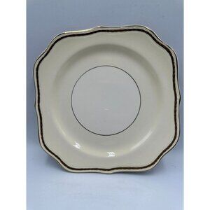 Homer Laughlin Georgian Eggshell China Gold Trim Plate Scalloped Edge 8" 1950s U